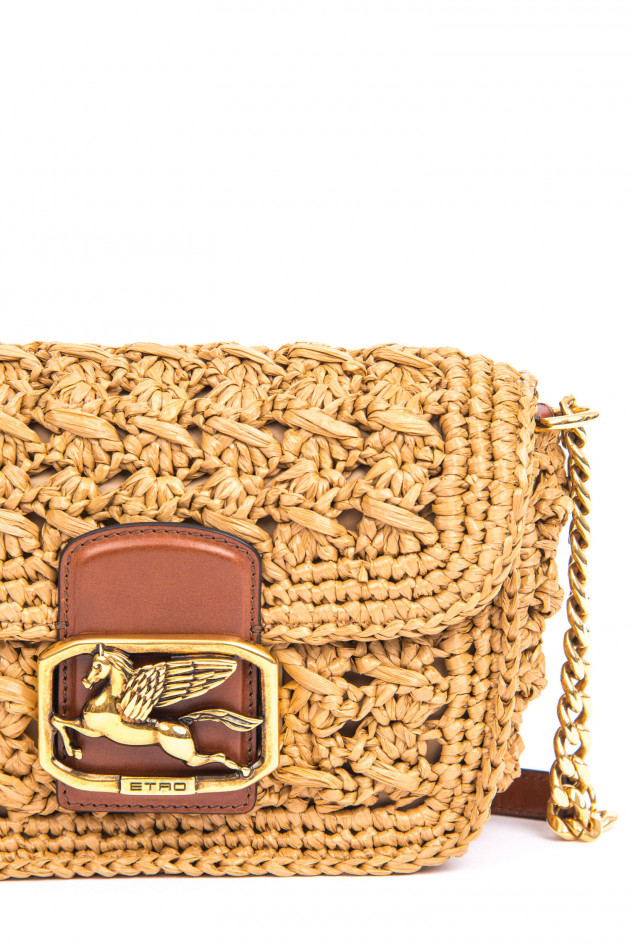 Etro Cross-Body-Bag aus Bast in Braun