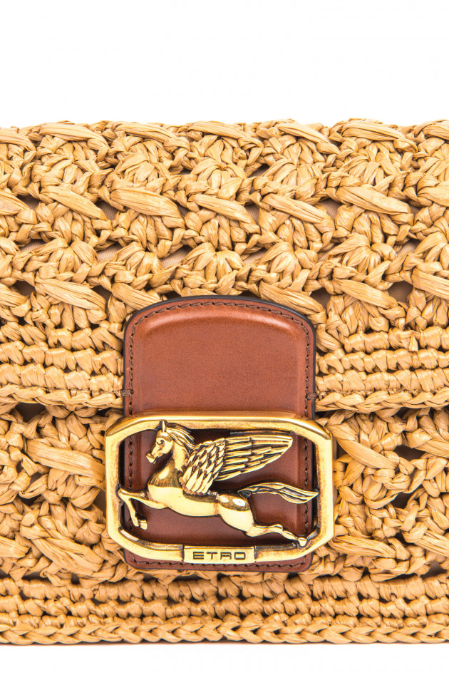 Etro Cross-Body-Bag aus Bast in Braun