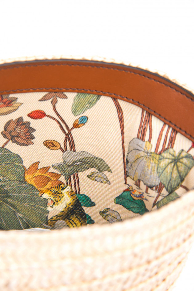 Etro Korbtasche mit Leder-Etikett in Braun