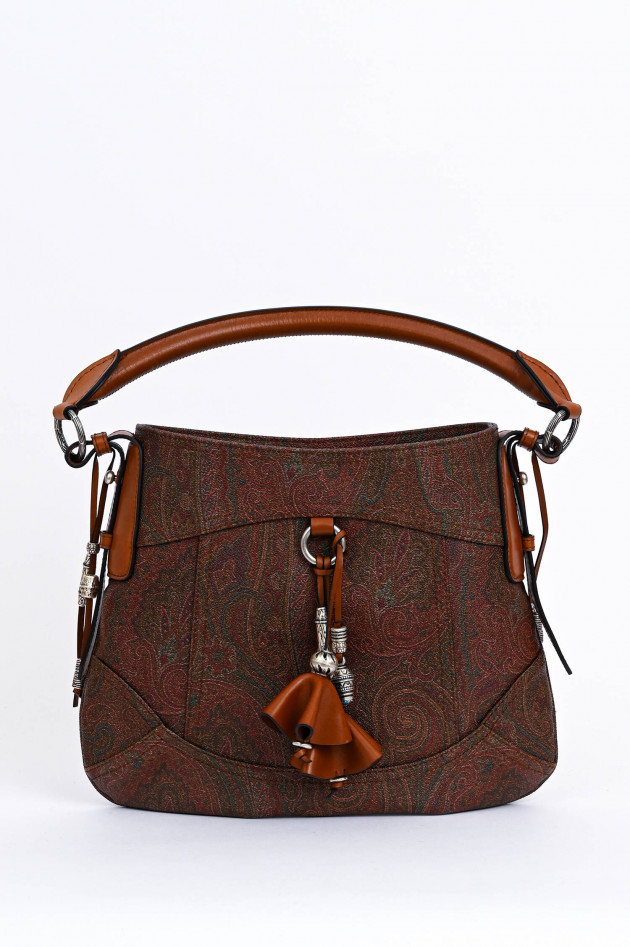 Etro Paisley Jacquard Tasche in Rehbraun/Multicolor