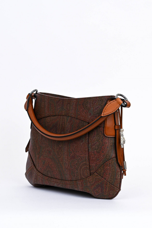 Etro Paisley Jacquard Tasche in Rehbraun/Multicolor