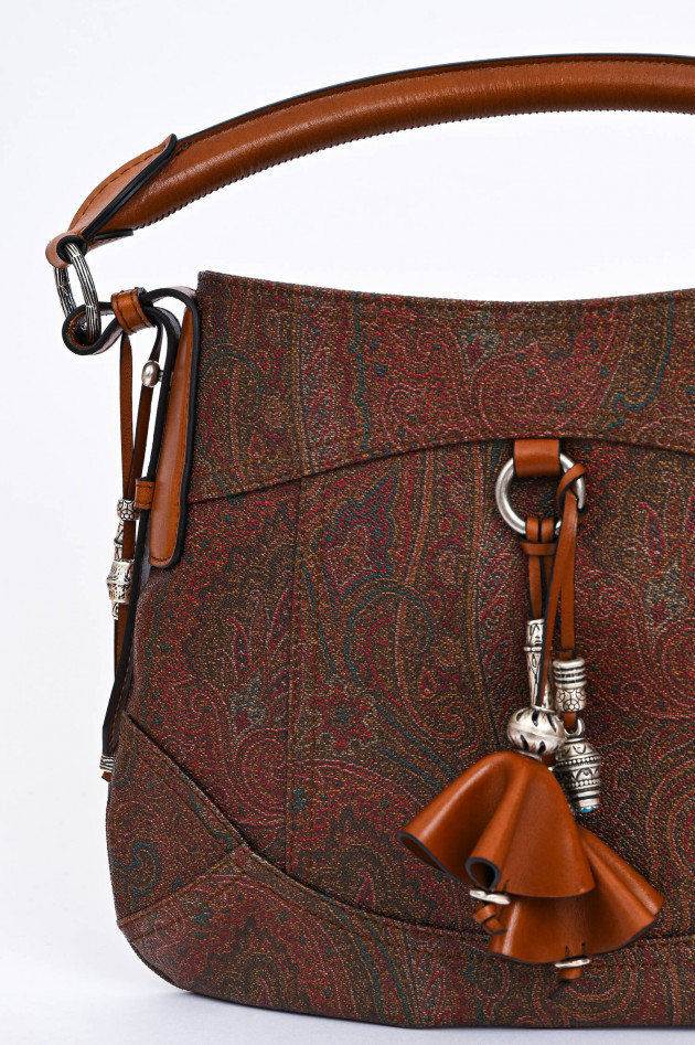 Etro Paisley Jacquard Tasche in Rehbraun/Multicolor