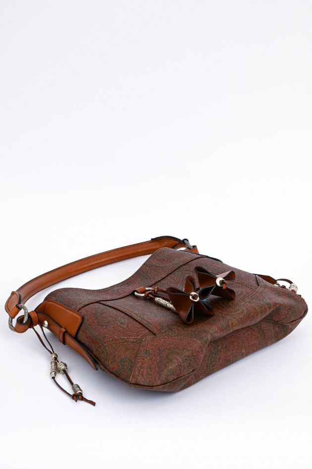 Etro Paisley Jacquard Tasche in Rehbraun/Multicolor