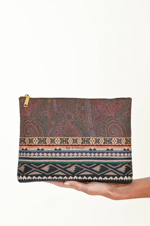 Etro Clutch im Ethno Design in Multicolor