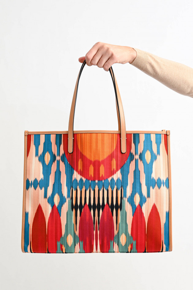 Etro XL-Shopper mit Batik-Print in Multicolor