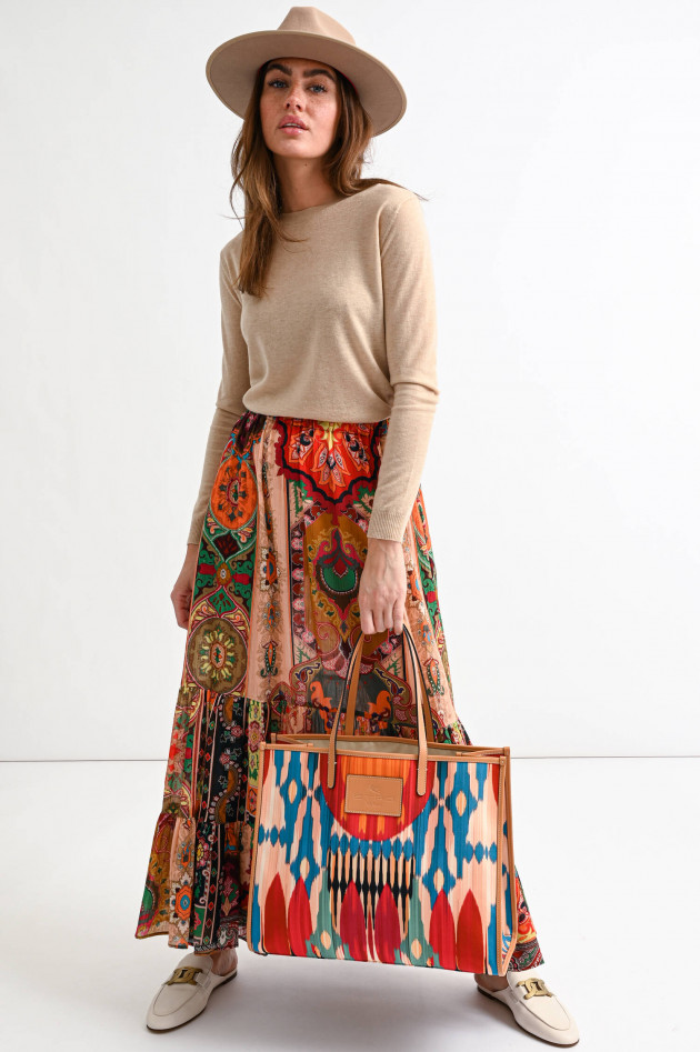 Etro XL-Shopper mit Batik-Print in Multicolor