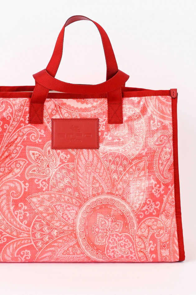 Etro Shopper mit Paisleymusterung in Rot