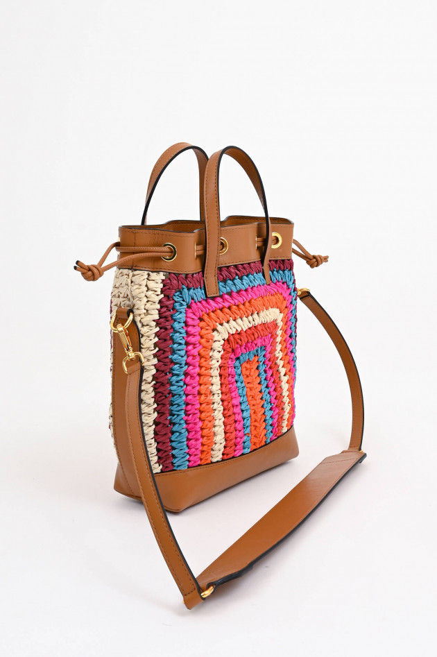 Etro Beuteltasche RAFFIA in Multicolor