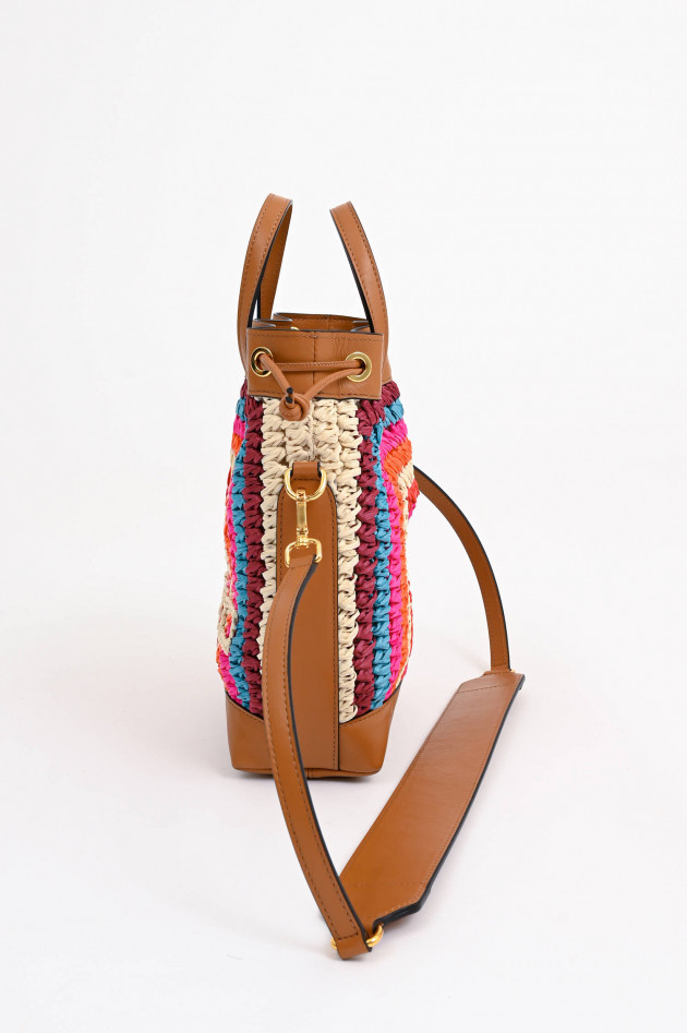 Etro Beuteltasche RAFFIA in Multicolor