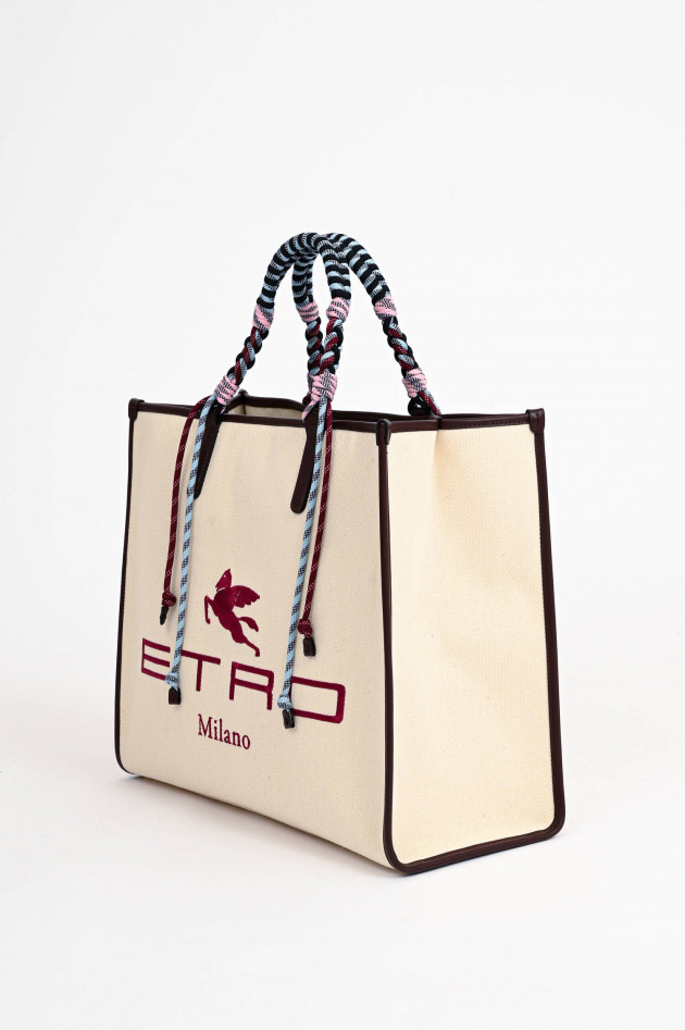 Etro Shopper mit Logo-Stickerei in Natur