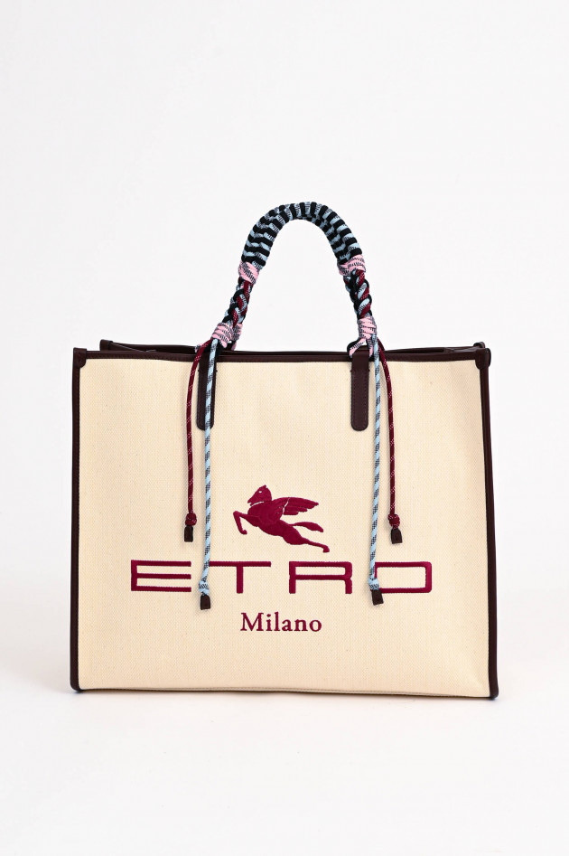 Etro Shopper mit Logo-Stickerei in Natur