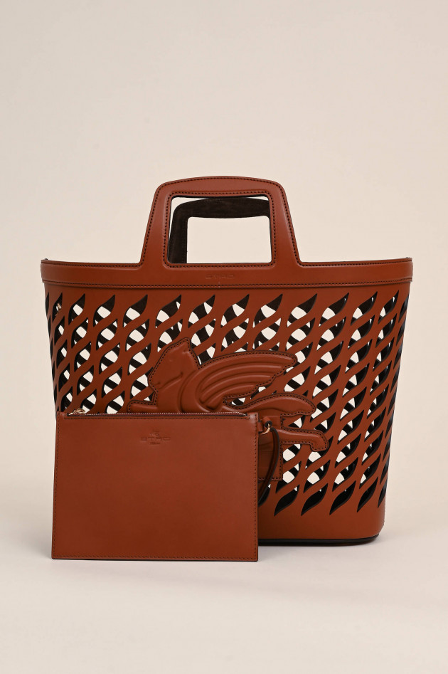 Etro Shoppingtasche aus Leder in Braun