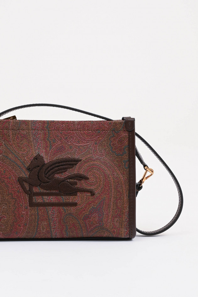 Etro Clutch mit Paisley Print in Braun