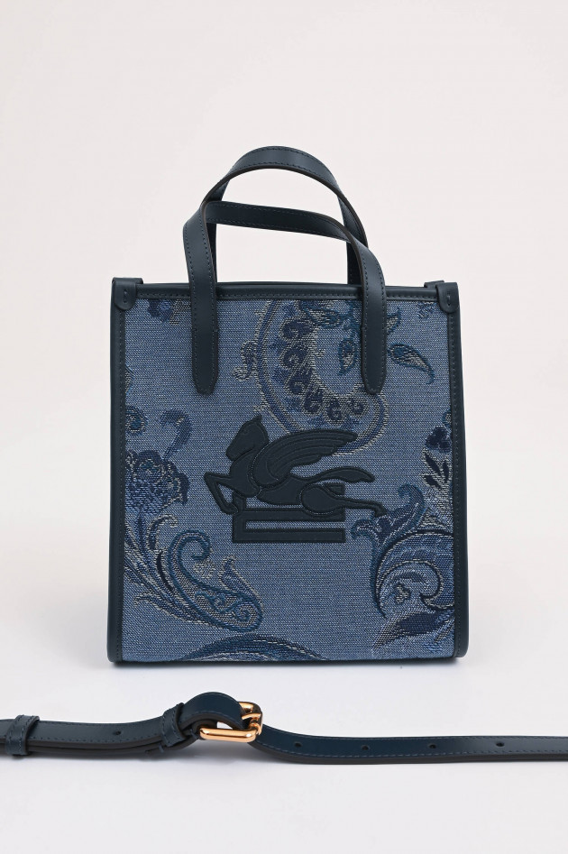 Etro Mittelgroßer Shopper LOVE TROTTER in Blau