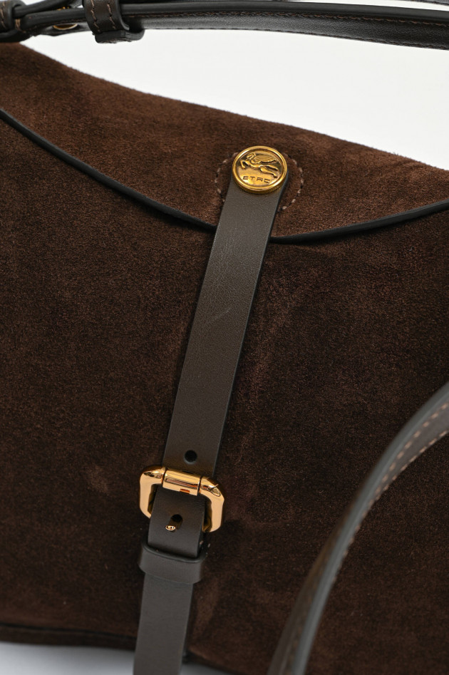 Etro Umhänge/Schultertasche aus Wildleder in Braun
