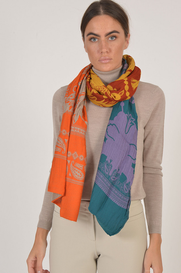 Etro Schal in Orange gemustert