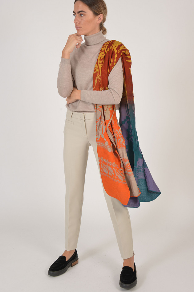 Etro Schal in Orange gemustert