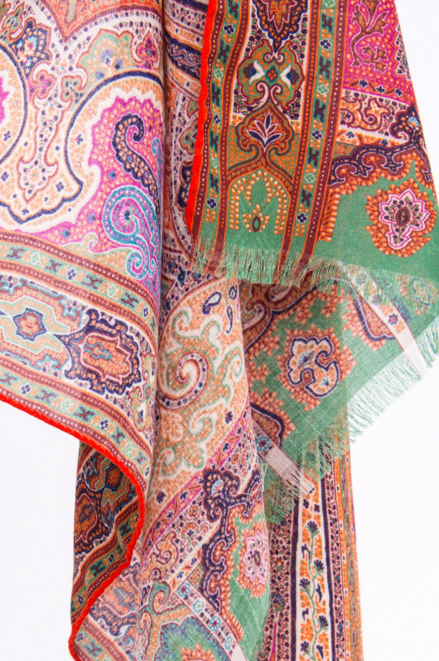 Etro Woll-Schal im Paisley-Design in Multicolor