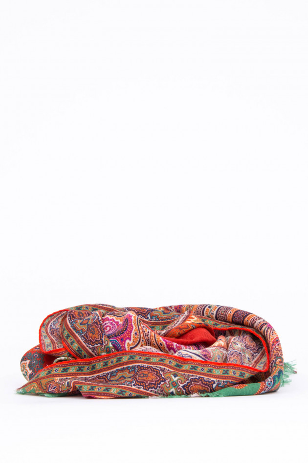 Etro Woll-Schal im Paisley-Design in Multicolor