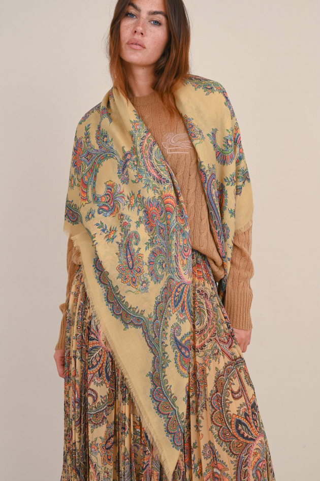 Etro Tuch mit Paisley Print in Beige