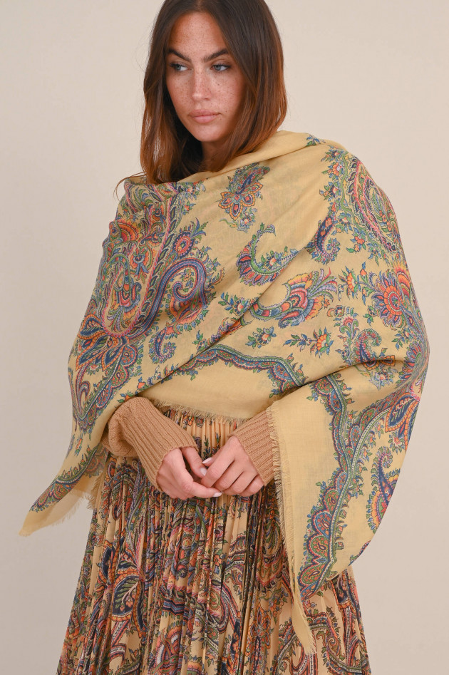 Etro Tuch mit Paisley Print in Beige