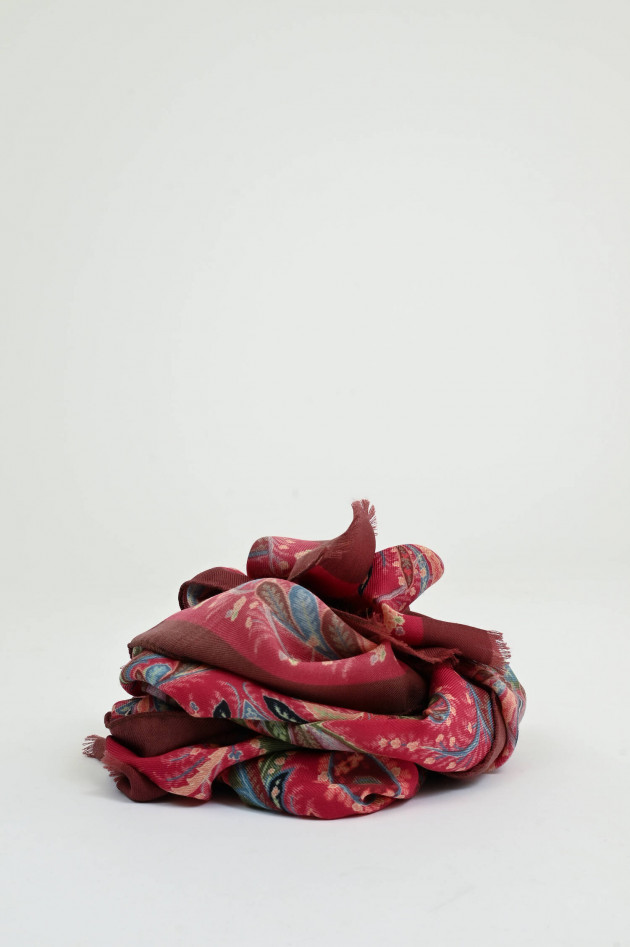 Etro Tuch mit Paisley-Print in Bordeaux/Multi
