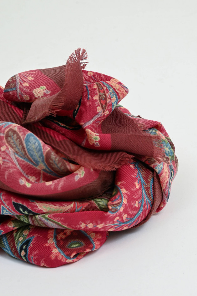 Etro Tuch mit Paisley-Print in Bordeaux/Multi