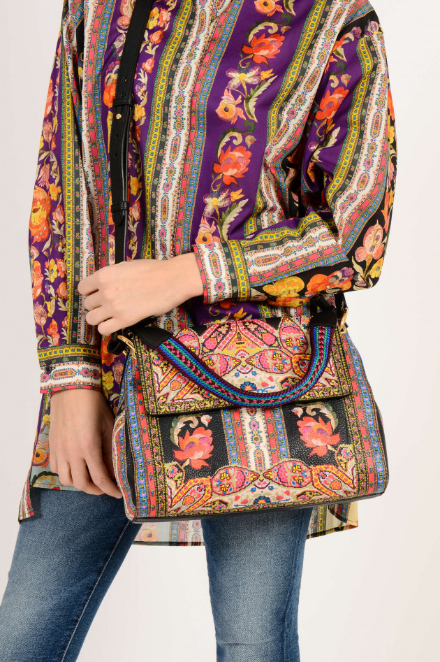 Etro Ledertasche mit floralem Muster