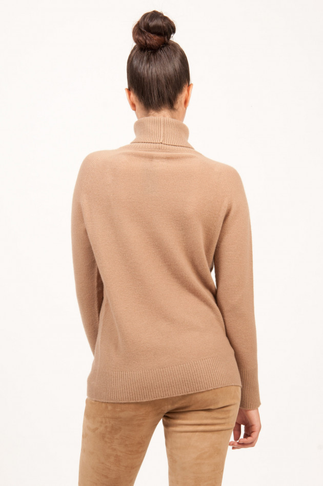 Fabiana Filippi black Rollkragenpullover aus Cashmere in Camel