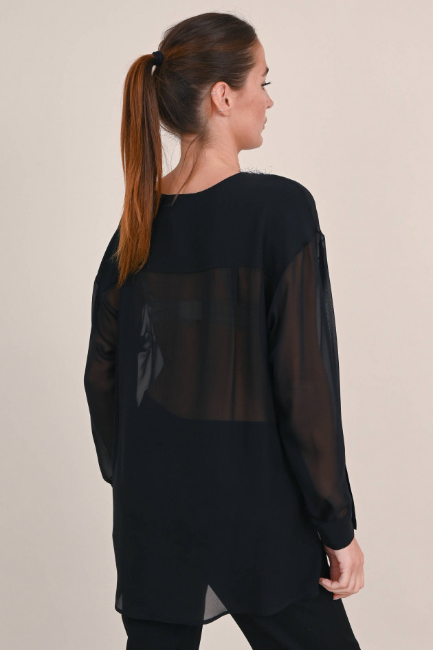 Fabiana Filippi Bluse mit Lurx-Fäden in Schwarz