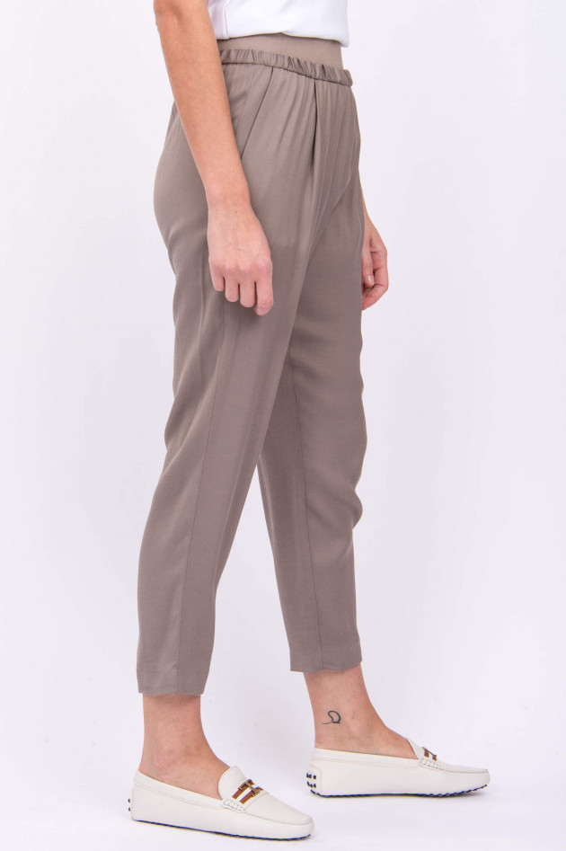 Fabiana Filippi Elegante Hose mit Bund in Taupe