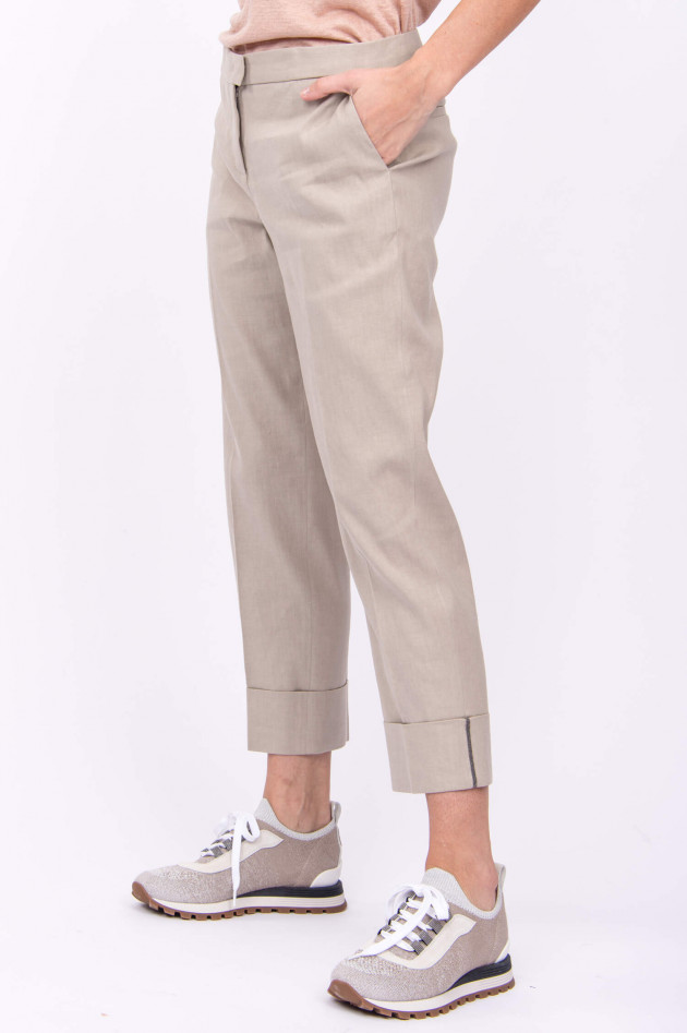 Fabiana Filippi Chino mit Schmucksteinbesatz in Beige