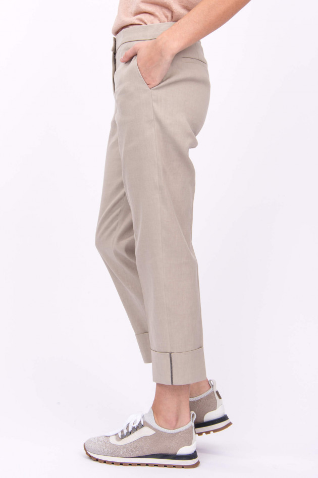 Fabiana Filippi Chino mit Schmucksteinbesatz in Beige