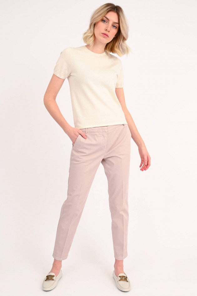 Fabiana Filippi Chino mit Schmuckstein-Details in Puder