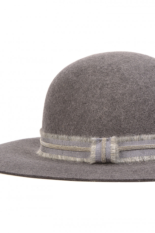 Fabiana Filippi Hut aus Wolle in Grau