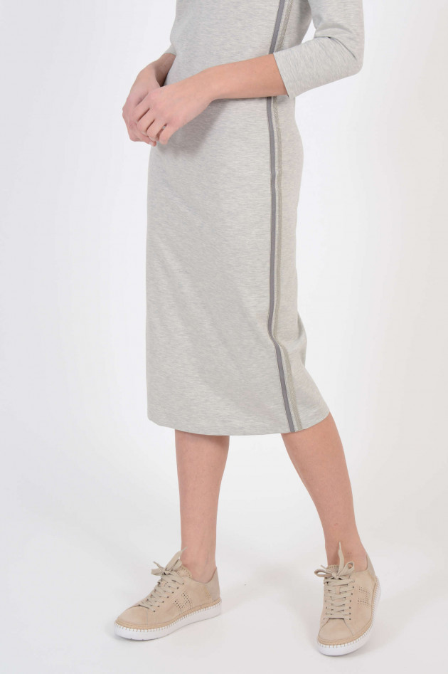 Fabiana Filippi Jersey Kleid mit Seitenstreifen in Grau