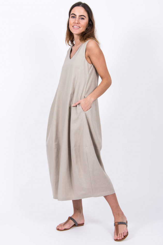 Fabiana Filippi Leinen-Mix Kleid in Taupe