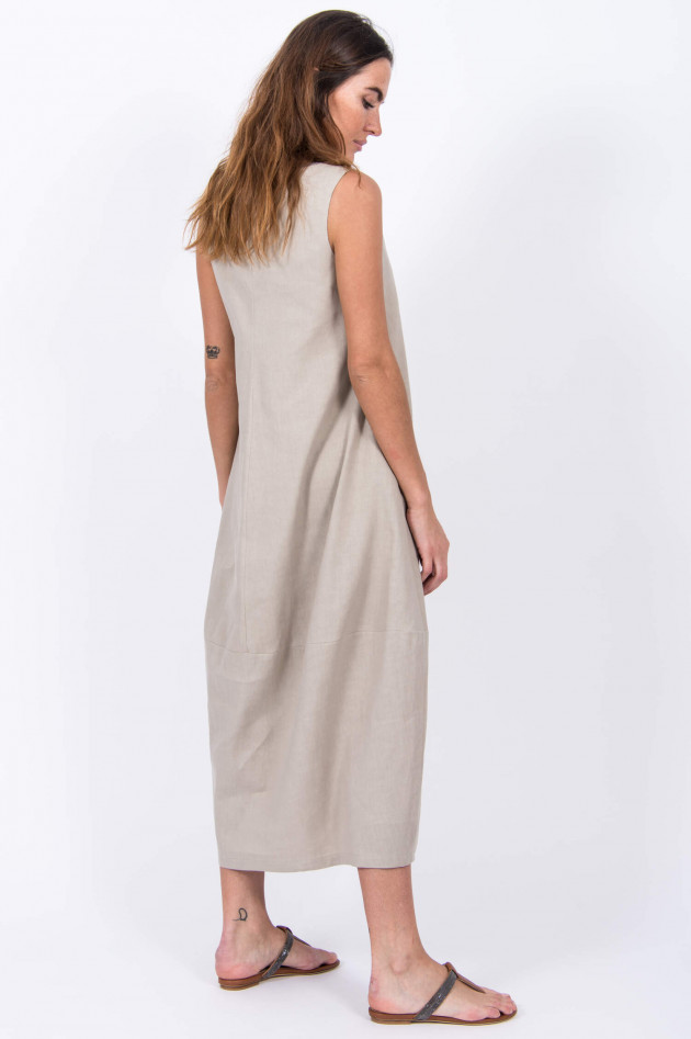 Fabiana Filippi Leinen-Mix Kleid in Taupe