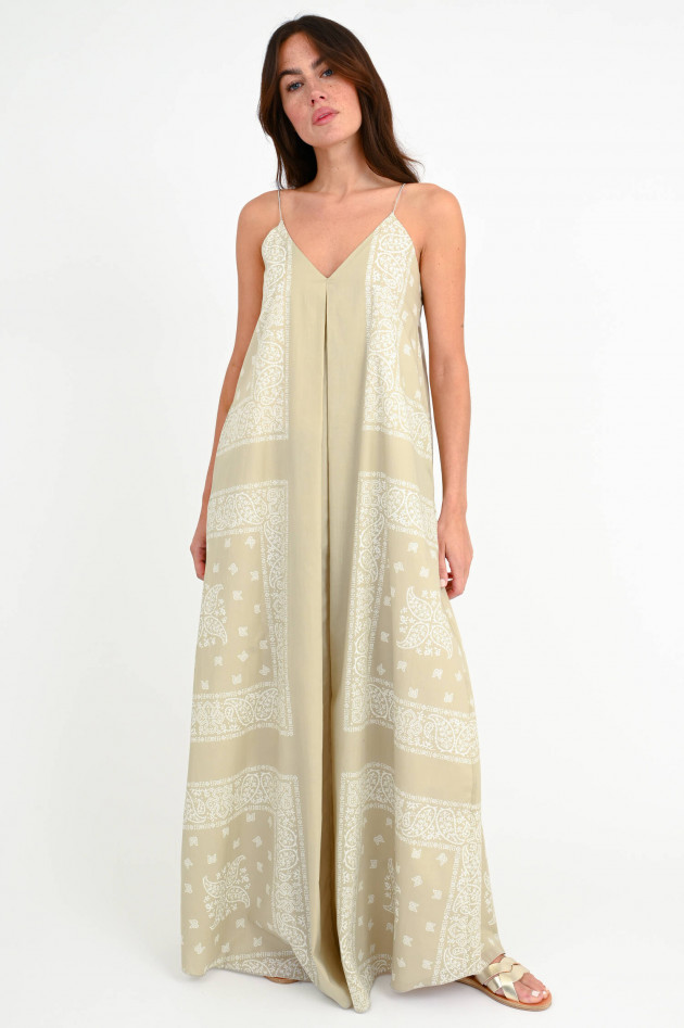 Fabiana Filippi Maxi Kleid mit Paisley-Print in Beige