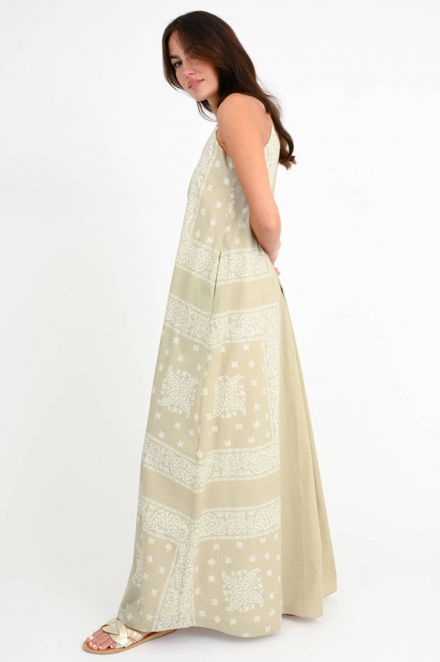 Fabiana Filippi Maxi Kleid mit Paisley-Print in Beige