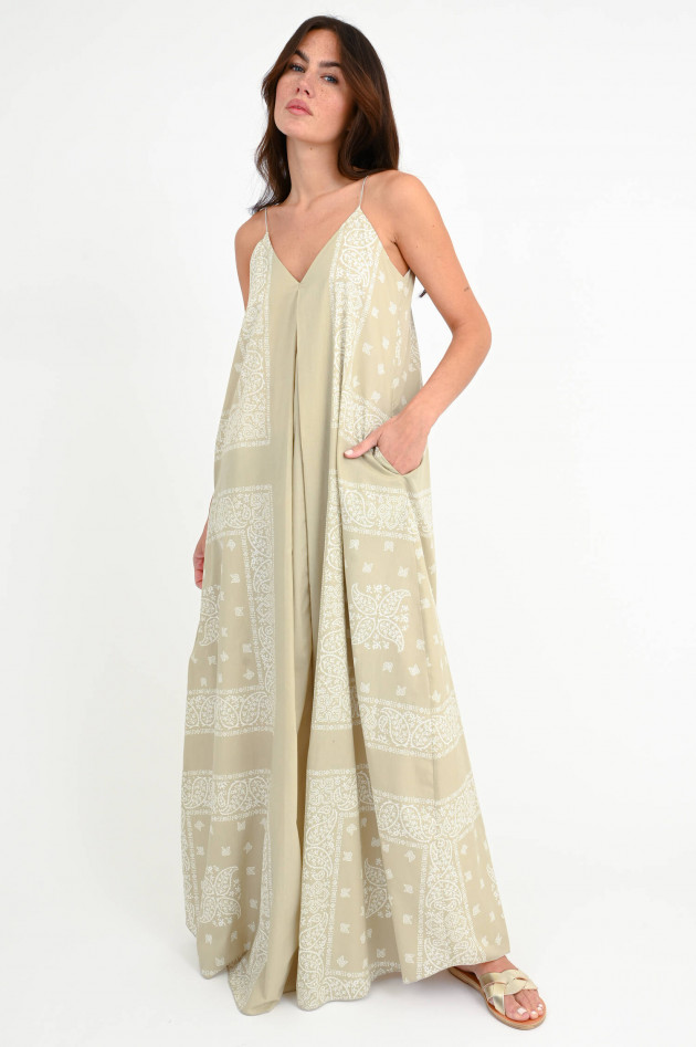 Fabiana Filippi Maxi Kleid mit Paisley-Print in Beige