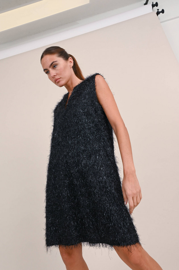 Fabiana Filippi Mini Kleid mit Lurex-Fäden in Schwarz