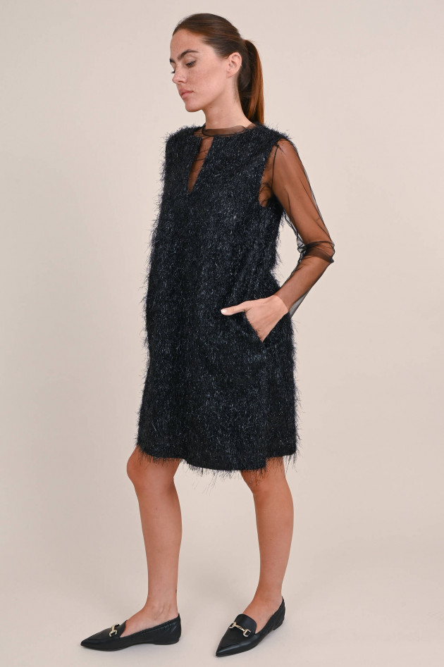 Fabiana Filippi Mini Kleid mit Lurex-Fäden in Schwarz