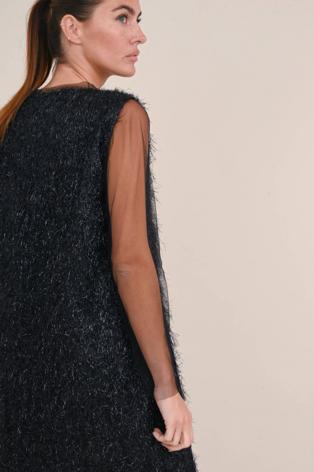 Fabiana Filippi Mini Kleid mit Lurex-Fäden in Schwarz