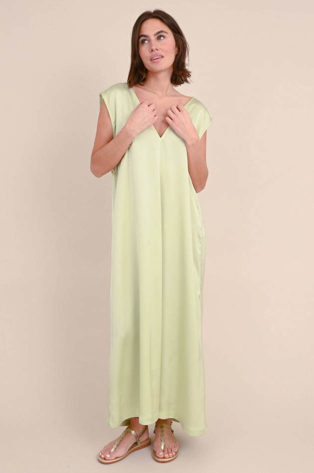 Fabiana Filippi Fließendes Midi-Kleid in Pastell-Lime