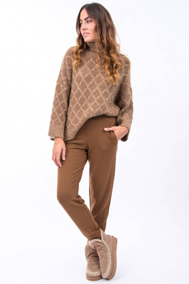 Fabiana Filippi Strickpullover mit 3/4-Arm in Eiche