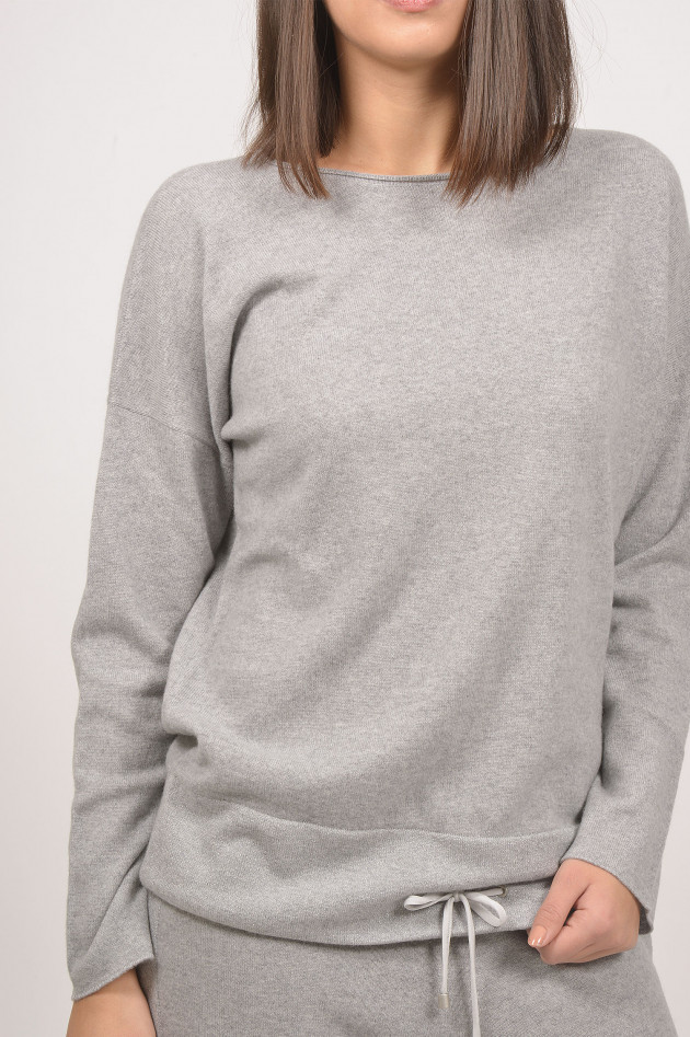 Fabiana Filippi Pullover mit Tunnelzug in Grau