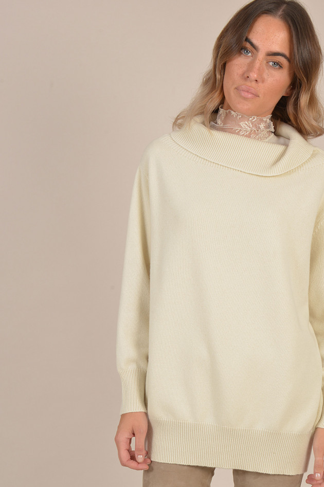 Fabiana Filippi Pullover mit Seidenshirt in Beige