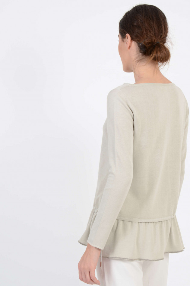 Fabiana Filippi Pullover mit Tunnelzug in Grau