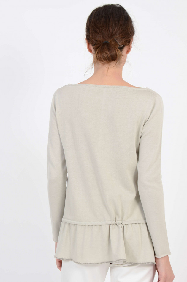 Fabiana Filippi Pullover mit Tunnelzug in Grau